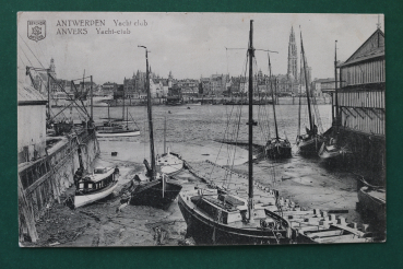 Postcard PC Antwerpen Anvers 1910-1920 Yacht Club Belgium Belgie